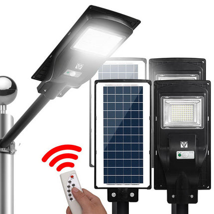 Leier 80 LED Solar Street Light 90W Flood Motion Sensor Remote Outdoor Wall Lamp x2.