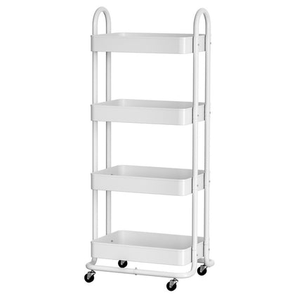 Artiss Storage Trolley Kitchen Cart 4 Tiers White.