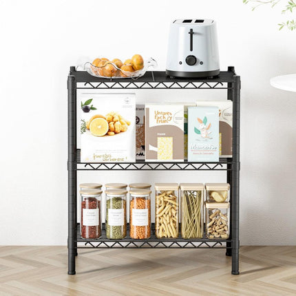 Artiss 3-Tier Shelving Unit Adjustable Garage Storage Shelves Kitchen Rack Steel.