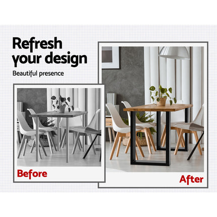 Artiss Metal Table Legs DIY Rectangular 71X50CM Set of 2.