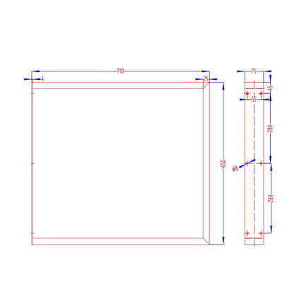 Artiss Metal Table Legs DIY Rectangular 71X65CM Set of 2.
