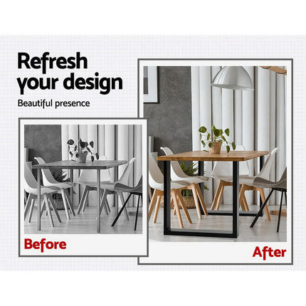 Artiss Metal Table Legs DIY Rectangular 71X65CM Set of 2.