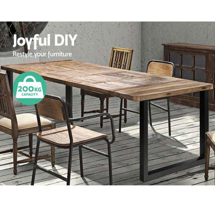 Artiss Metal Table Legs DIY Rectangular 71X65CM Set of 2.