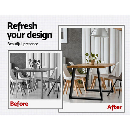 Artiss Metal Table Legs DIY Trapezoid 45X65CM Set of 2.