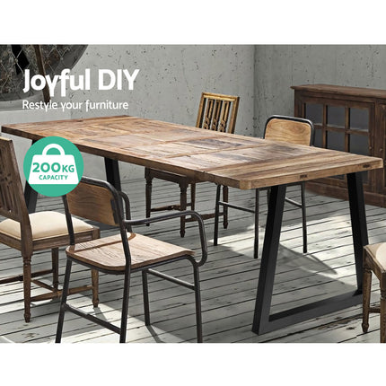 Artiss Metal Table Legs DIY Trapezoid 45X65CM Set of 2.