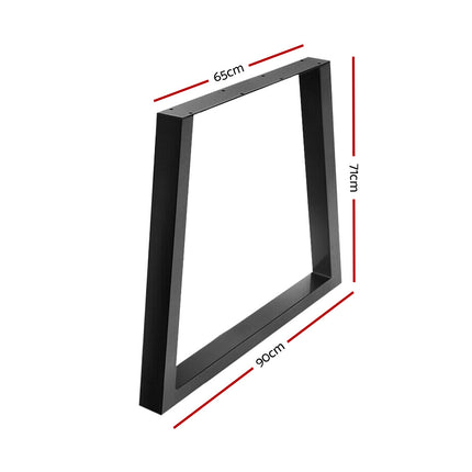 Artiss Metal Table Legs DIY Trapezoid 65X90CM Set of 2.
