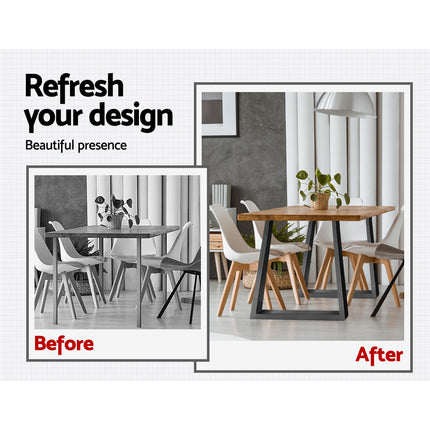 Artiss Metal Table Legs DIY Trapezoid 65X90CM Set of 2.