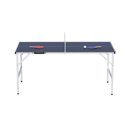 Everfit Table Tennis Ping Pong Table Portable Foldable Family Game Home Indoor.