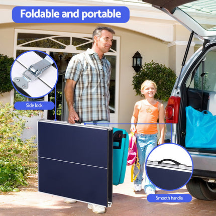 Everfit Table Tennis Ping Pong Table Portable Foldable Family Game Home Indoor.