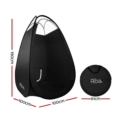 Portable Pop Up Tanning Tent - Black.