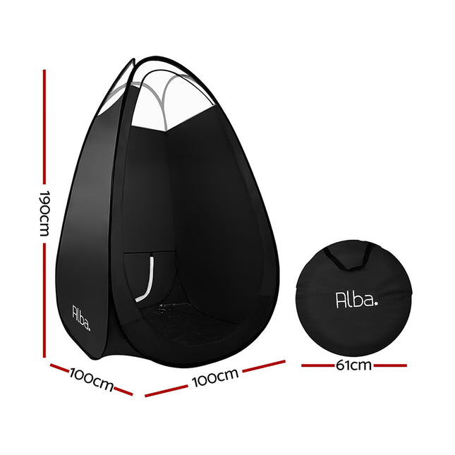 Portable Pop Up Tanning Tent - Black.