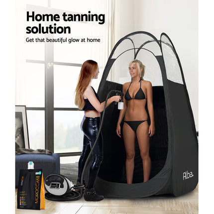 Portable Pop Up Tanning Tent - Black.