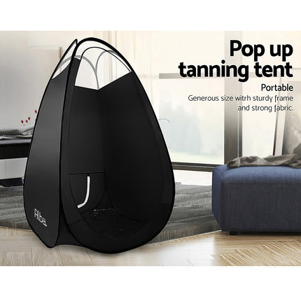 Portable Pop Up Tanning Tent - Black.