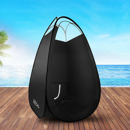 Portable Pop Up Tanning Tent - Black.