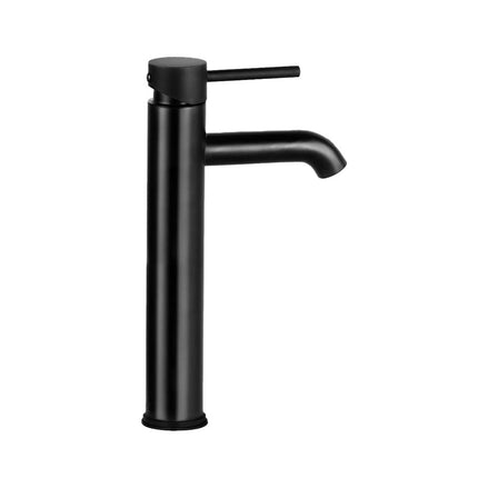 Cefito Bathroom Basin Mixer Tap Round Tall Faucet Vanity Laundry Black.