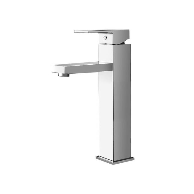 Cefito Bathroom Basin Mixer Tap Square Tall Faucet Vanity Laundry Chrome.