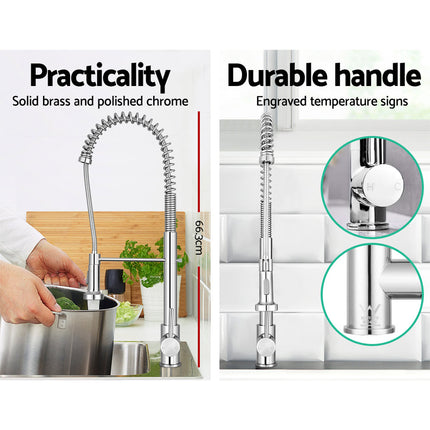 Cefito Kitchen Mixer Tap Pull Down 2 Modes Sink Faucet Basin Laundry Chrome.
