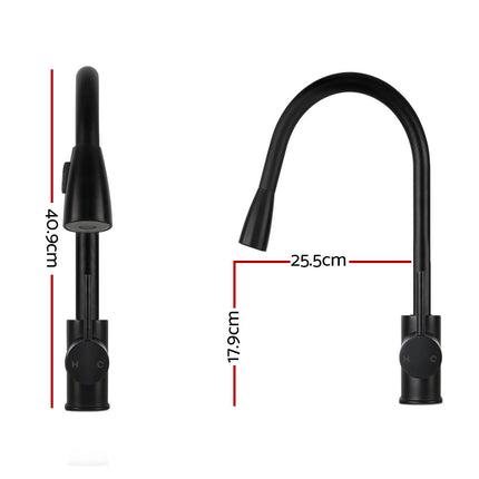 Cefito Kitchen Mixer Tap Pull Out 2 Mode Sink Faucet Basin Laundry Black.