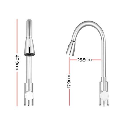 Cefito Kitchen Mixer Tap Pull Out 2 Mode Sink Faucet Basin Laundry Chrome.