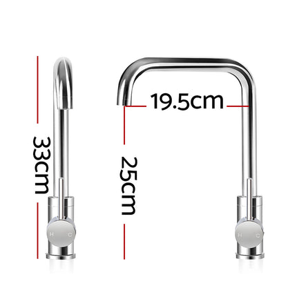 Cefito Kitchen Mixer Tap Mixer Rectangle Sink Faucet Basin Laundry Chrome.