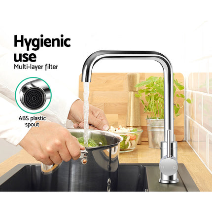 Cefito Kitchen Mixer Tap Mixer Rectangle Sink Faucet Basin Laundry Chrome.
