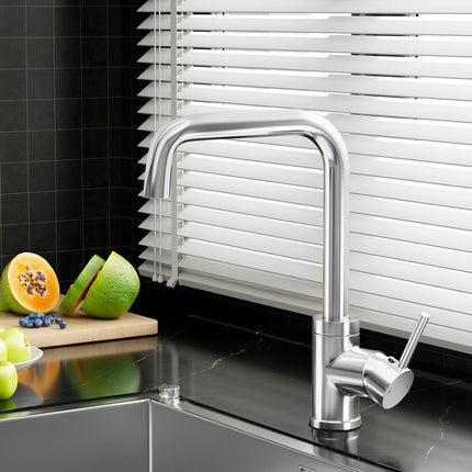 Cefito Kitchen Mixer Tap Mixer Rectangle Sink Faucet Basin Laundry Chrome.