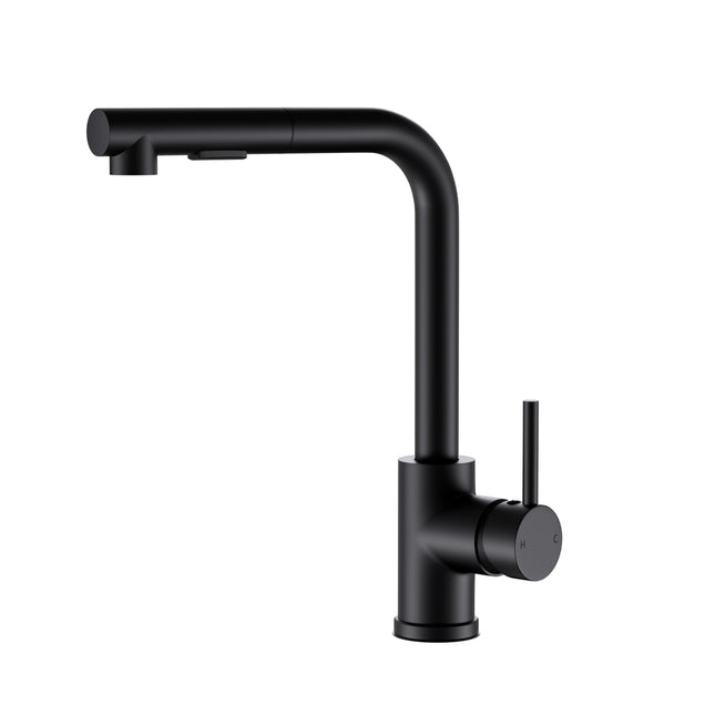 Cefito Kitchen Mixer Tap Pull Out Rectangle 2 Mode Sink Basin Faucet Swivel WELS Black.