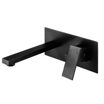 Cefito Bathroom Basin Mixer Tap Separate Faucet Vanity Laundry Black.