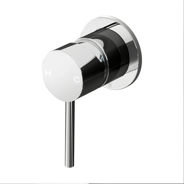 Cefito Basin Mixer Wall Tap Round Brass Faucet Shower Bathtub Chrome.