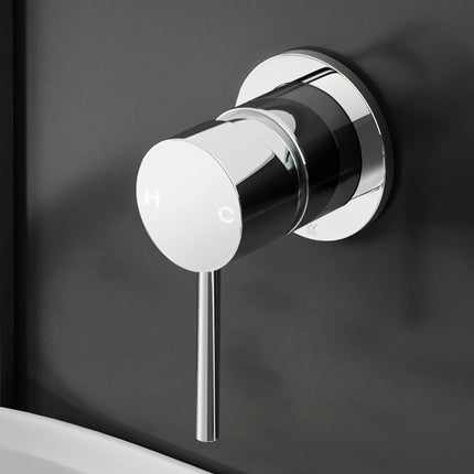 Cefito Basin Mixer Wall Tap Round Brass Faucet Shower Bathtub Chrome.