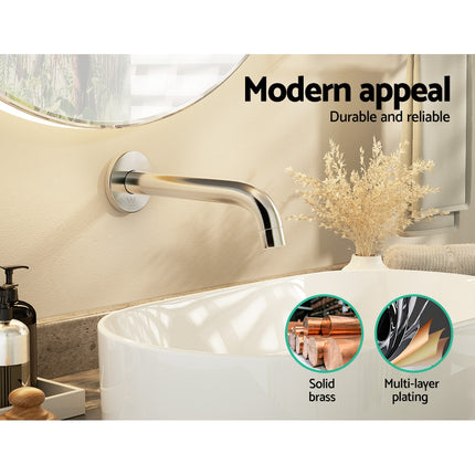 Cefito Bathroom Mixer Spout Wall Bath Tap Round Shower Bathtub Chrome.