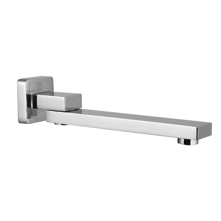 Cefito Bathroom Mixer Spout Wall Bath Tap Square Swivel Bathtub Chrome.