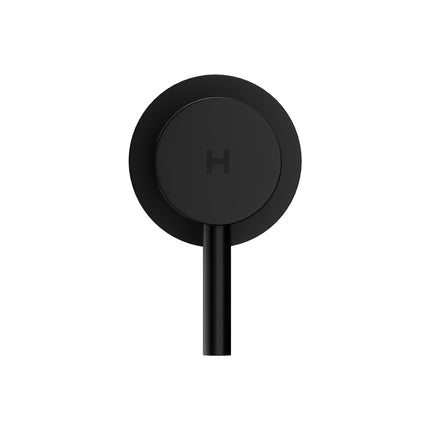 Cefito Basin Twin Tap Wall Round Brass Faucet Shower Bathtub Black.