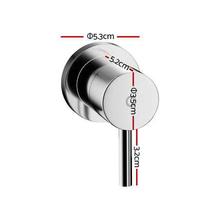 Cefito Basin Twin Tap Wall Round Brass Faucet Shower Bathtub Chrome.