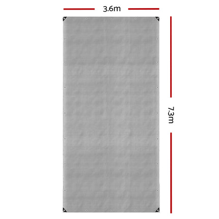 Instahut Tarp Tarpaulin 3.6x7.3m Canvas Camping Heavy Duty Sun Cover.