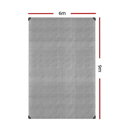 Instahut Tarp Tarpaulin 6x9m Canvas Camping Heavy Duty Sun Cover.