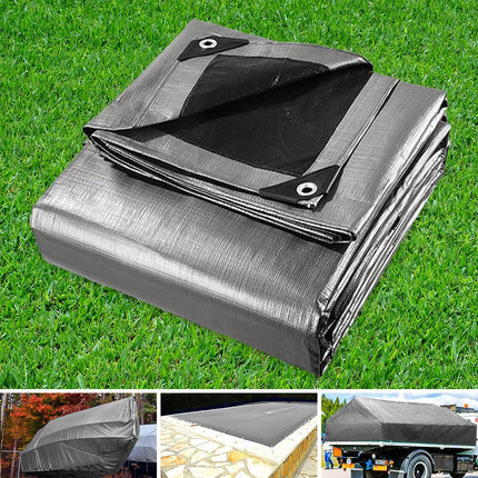 Instahut Tarp Tarpaulin 9x12m Canvas Camping Heavy Duty Sun Cover.