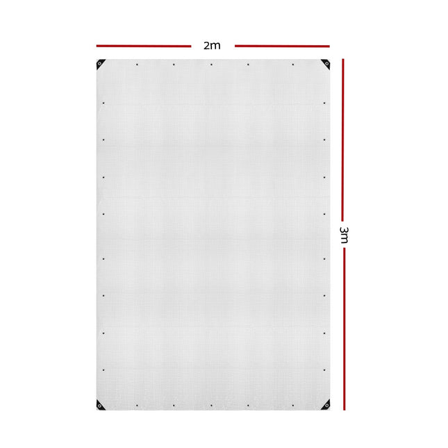 Instahut Tarp Tarpaulin 2x3m Canvas Camping Heavy Duty Sun Cover.