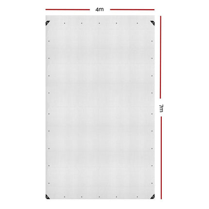 Instahut Tarp Tarpaulin 4x7m Canvas Heavy Duty Camping Cover Clear.