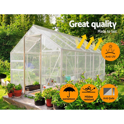 Instahut Tarp Tarpaulin 4x7m Canvas Heavy Duty Camping Cover Clear.
