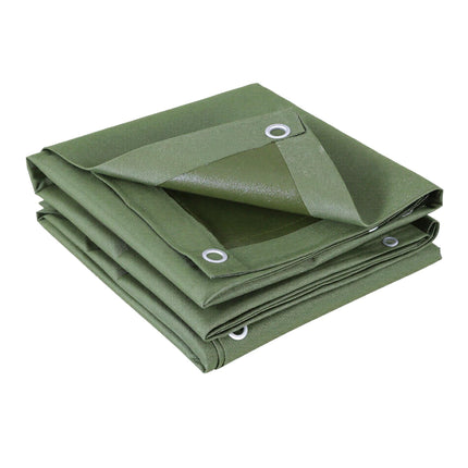 Instahut 4x6m Tarp Tarpaulin 600GSM Camping Canvas Heavy Duty Water Resistant.