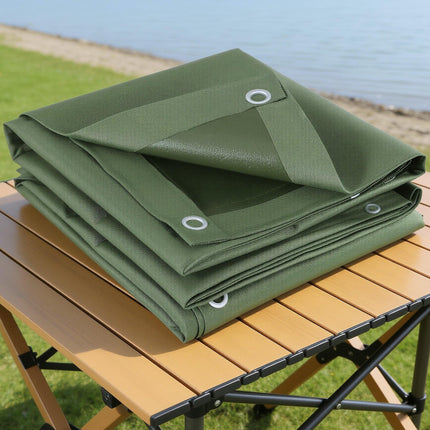 Instahut 4x6m Tarp Tarpaulin 600GSM Camping Canvas Heavy Duty Water Resistant.