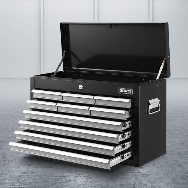 Giantz 10 Drawer Tool Box Cabinet Chest Toolbox Storage Garage Organiser Grey.