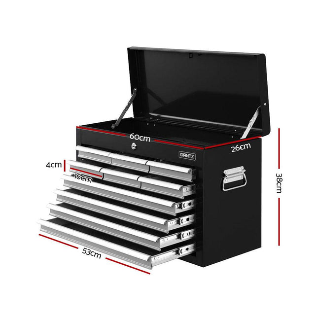 Giantz 10 Drawer Tool Box Cabinet Chest Toolbox Storage Garage Organiser Grey.