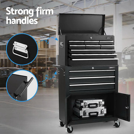 Giantz Tool Chest Trolley 12 Drawers Storage Cabinet Toolbox.