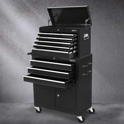 Giantz Tool Chest Trolley 12 Drawers Storage Cabinet Toolbox.