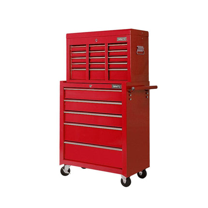 Giantz 14 Drawer Tool Box Cabinet Chest Mechanic Garage Storage Trolley Red.