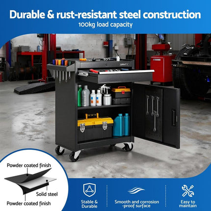 Giantz Tool Chest Trolley Cabinet Rolling Toolbox Garage Storage Tools organizer.