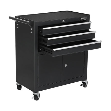 Giantz 3 Drawer Tool Box Chest Cabinet Toolbox Storage Garage Organiser Wheels.