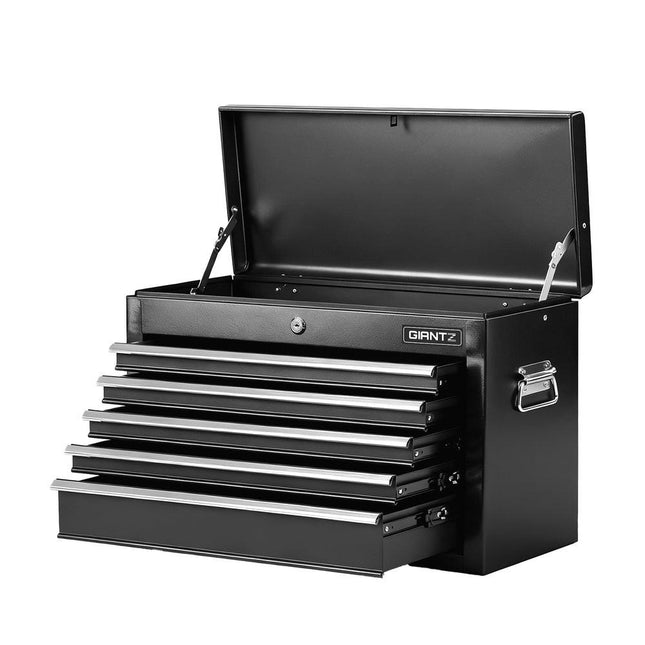 GIANTZ 5 Drawer Tool Chest Box Cabinet Lockable Garage Storage Organiser Black.